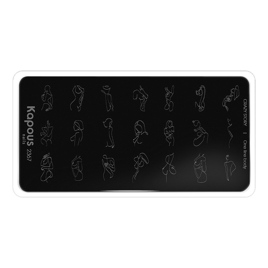 Пластина для стемпинга «Crazy story» One line body, Kapous Nails