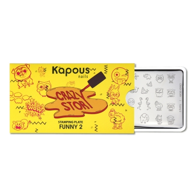 Пластина для стемпинга «Crazy story» Funny 2, Kapous Nails
