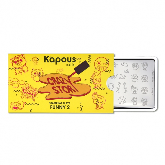 Пластина для стемпинга «Crazy story» Funny 2, Kapous Nails