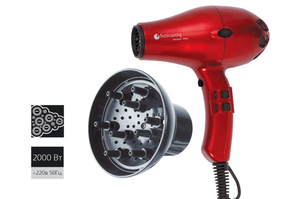 Фен для волос Hairway Phoenix Compact Ceramic & Ionic 03048