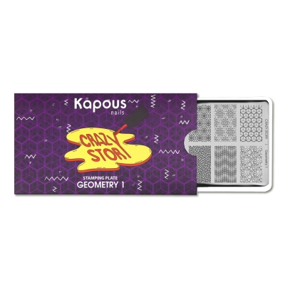 Пластина для стемпинга «Crazy story»  Geometry 1, Kapous Nails