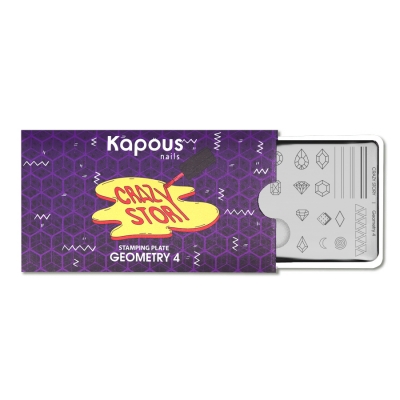 Пластина для стемпинга «Crazy story»  Geometry 4, Kapous Nails