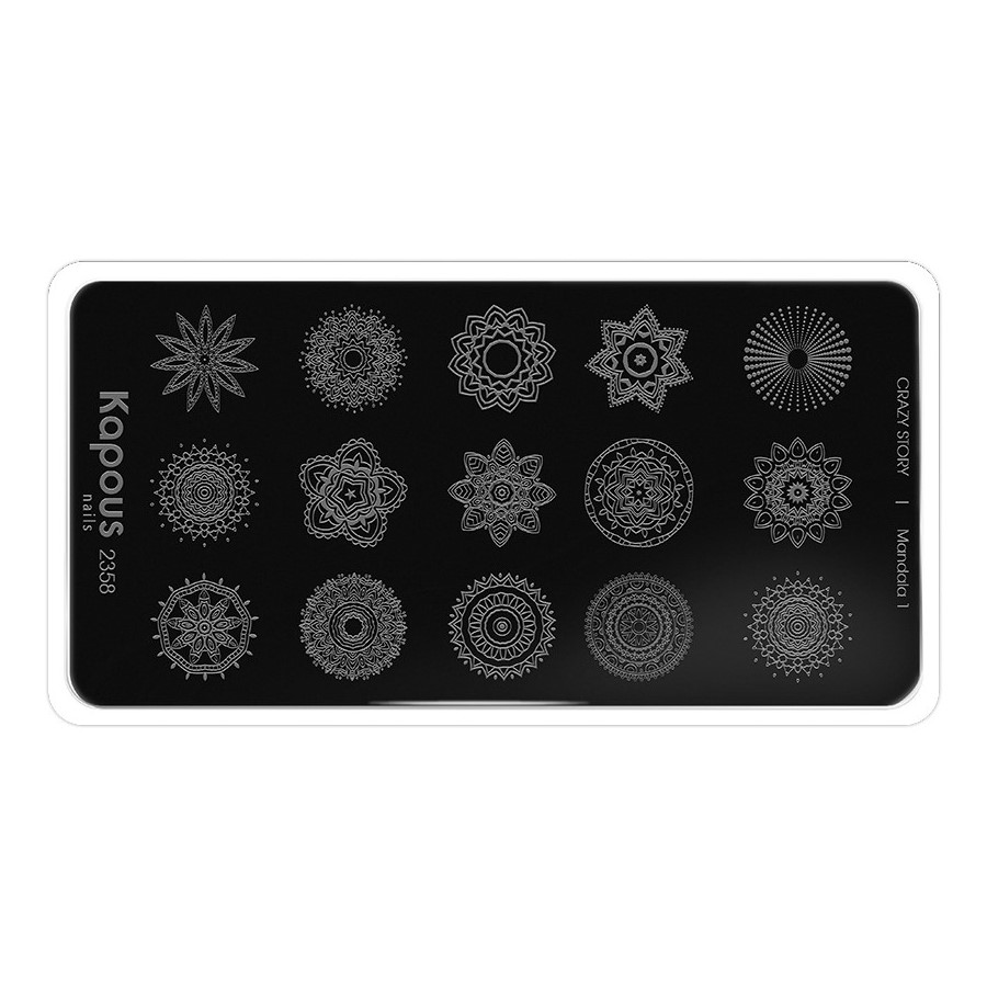 Пластина для стемпинга «Crazy story»  Mandala 1, Kapous Nails