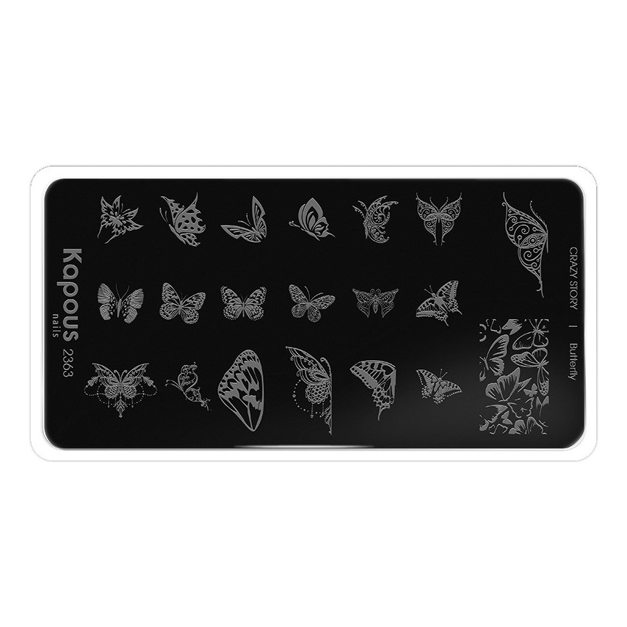Пластина для стемпинга «Crazy story» Butterfly, Kapous Nails
