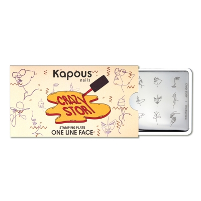Пластина для стемпинга «Crazy story» One Line Face, Kapous Nails