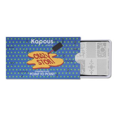 Пластина для стемпинга «Crazy story» Point to Point, Kapous Nails